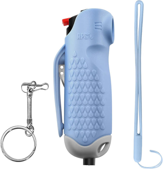 3-in-1 Self Defense Pepper Spray Keychain with Seat Belt Cutter & Window Breaker | Compact Emergency Safety Tool for Car & Everyday Carry