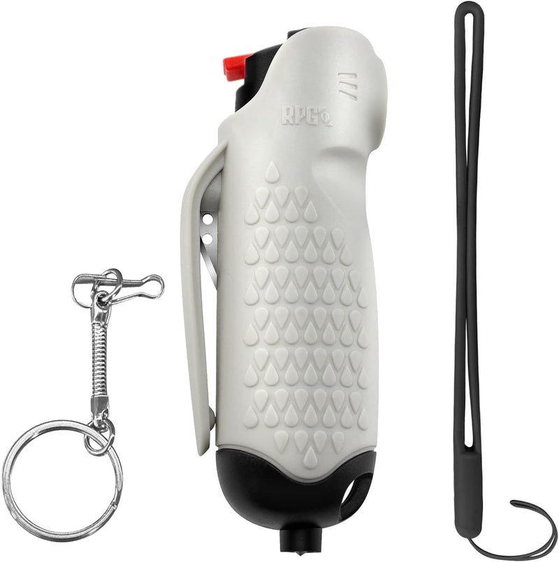 Load image into Gallery viewer, 3-in-1 Self Defense Pepper Spray Keychain with Seat Belt Cutter &amp; Window Breaker | Compact Emergency Safety Tool for Car &amp; Everyday Carry
