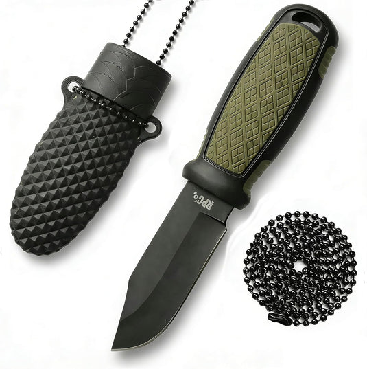 RPG 5.6” Mini Neck Knife with Sheath | Fixed Blade EDC Pocket Knife for Camping, Hiking & Survival | Lightweight Stainless Steel Outdoor Utility Knife