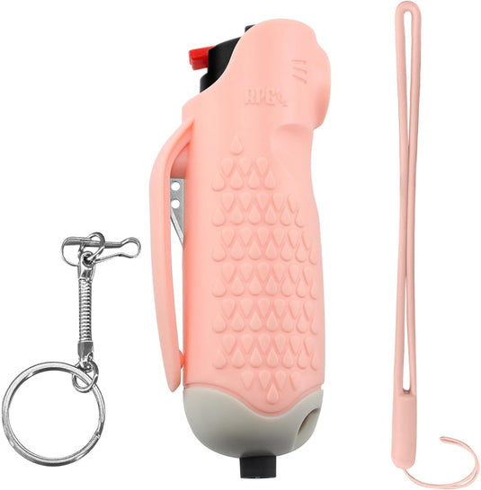3-in-1 Self Defense Pepper Spray Keychain with Seat Belt Cutter & Window Breaker | Compact Emergency Safety Tool for Car & Everyday Carry