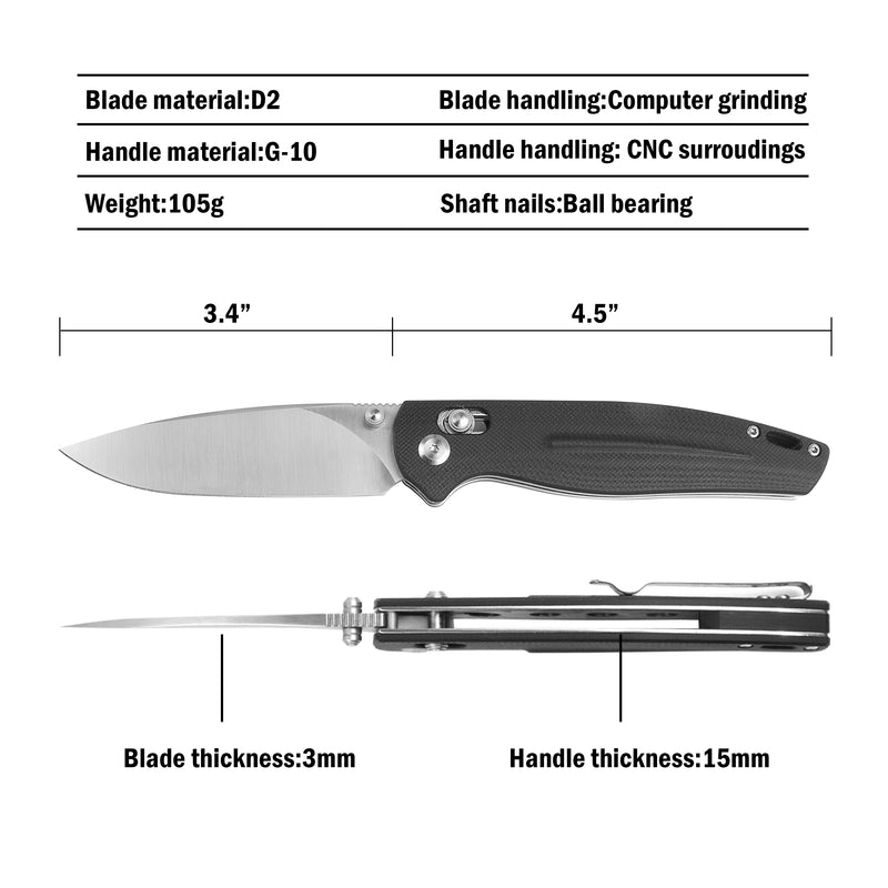 Load image into Gallery viewer, RPG - Haste Pocket Knife, 3.5&quot; Axis Lock D2 Steel Blade
