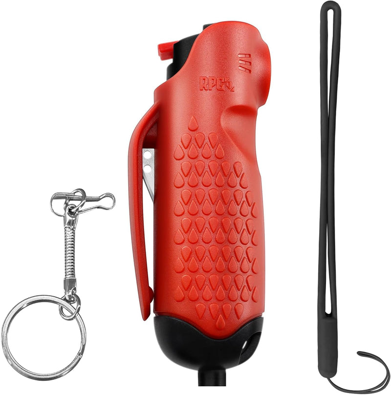 Load image into Gallery viewer, 3-in-1 Self Defense Pepper Spray Keychain with Seat Belt Cutter &amp; Window Breaker | Compact Emergency Safety Tool for Car &amp; Everyday Carry
