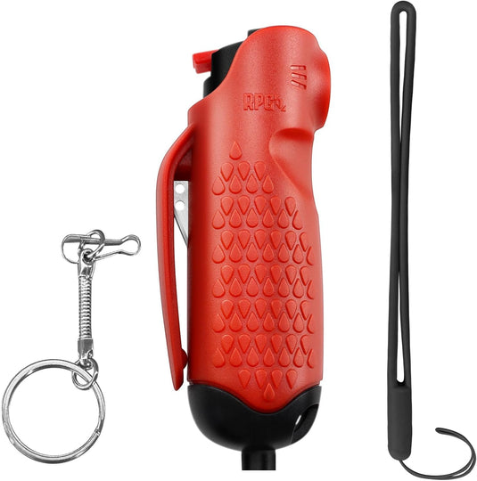 3-in-1 Self Defense Pepper Spray Keychain with Seat Belt Cutter & Window Breaker | Compact Emergency Safety Tool for Car & Everyday Carry